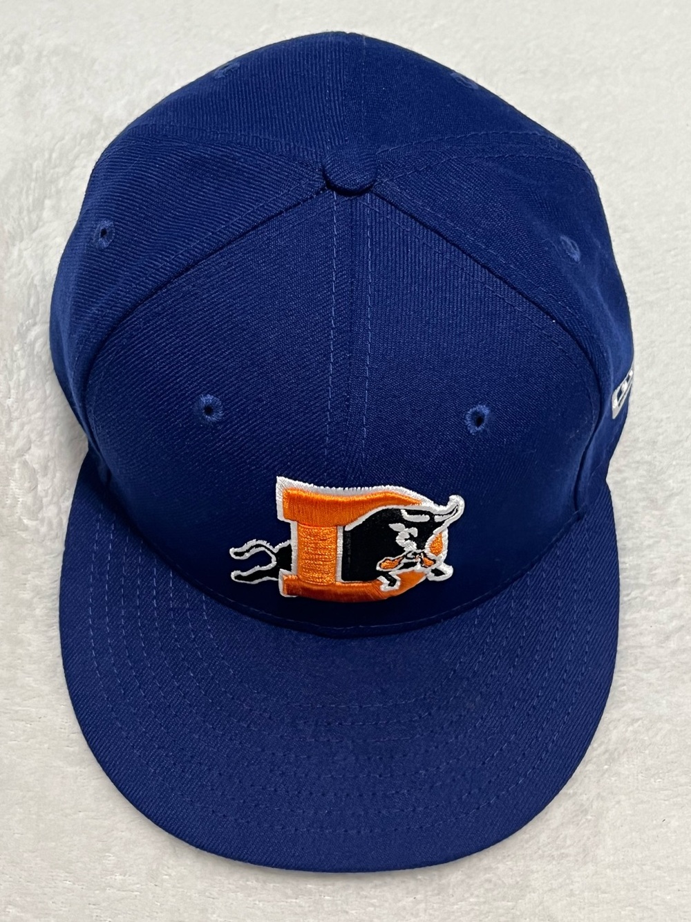 New Era Durham Bulls Blue 59FIFTY Fitted Hat with embroidered Bulls logo - Picture 6 of 12